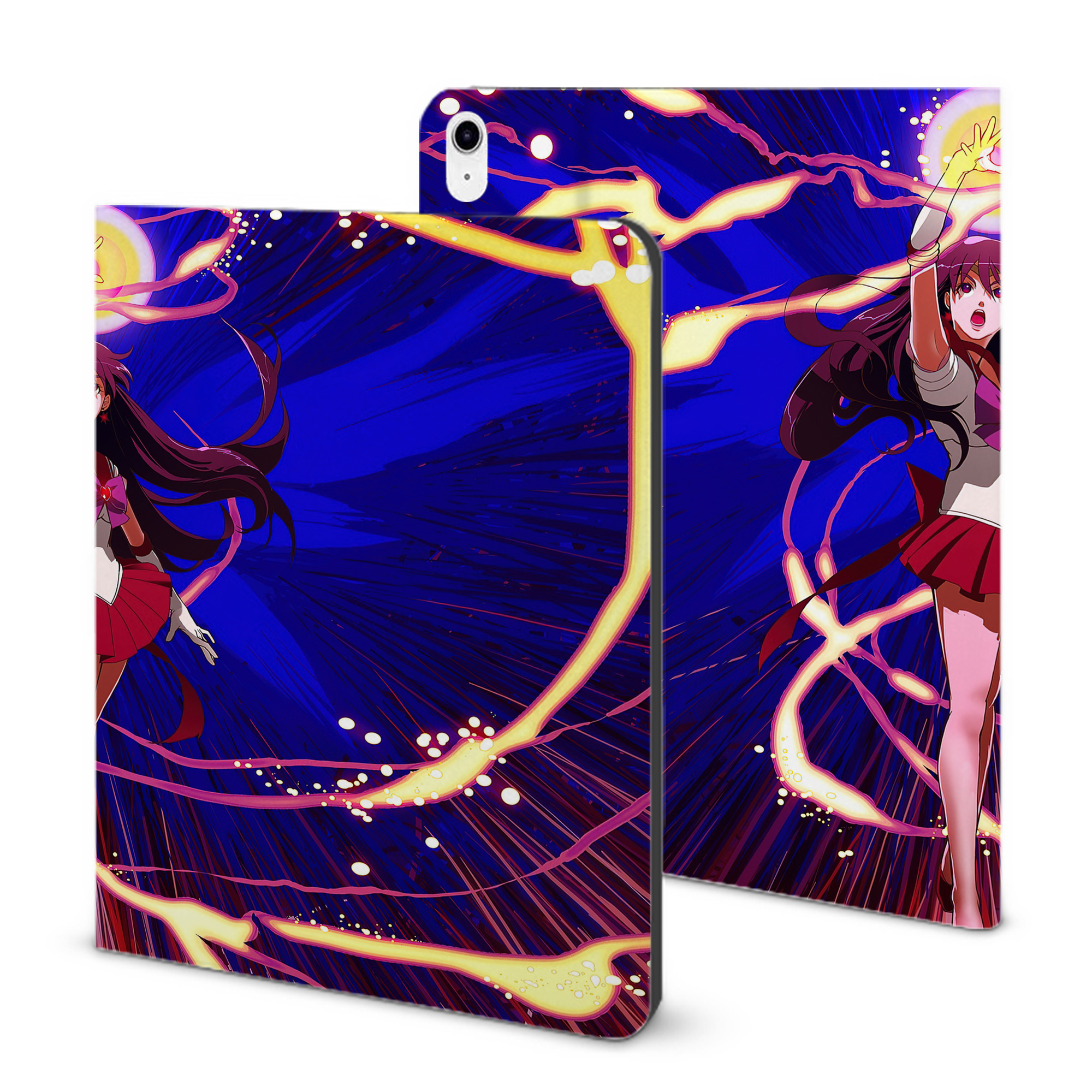 （画像用） 美少女戦士セーラームーン Sailor Moon IPad ケース ブック型 PUレザー TPU 耐衝撃 軽量 薄型 ペン収納なし 全面保護 IPad 各モデル対応